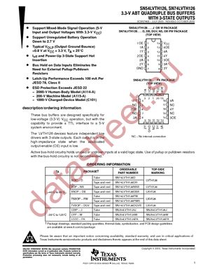 SN74LVTH126DBRE4 datasheet  